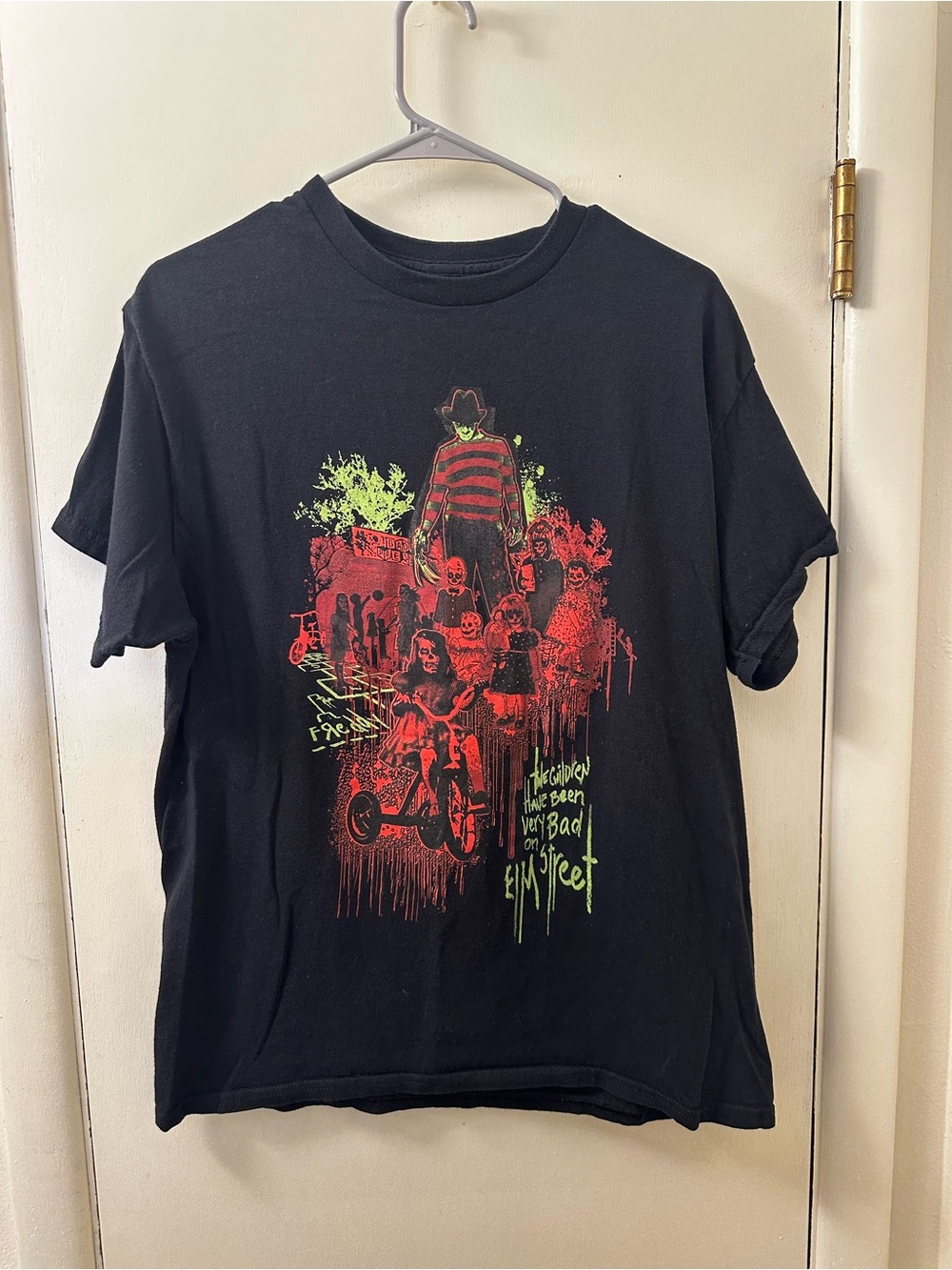 A Nightmare On Elm Street Freddy Krueger Graphic Black Tee - Men